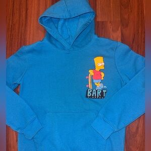 Bart Simpson Blue Hoodie Size 10/12 The Simpsons Yellow Red Nordstrom